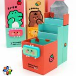 جامدادی رومیزی 3 تکه قفل دار آینه دار حیوانات