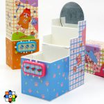 جامدادی رومیزی 3 تکه قفل دار آینه دار دخترانه