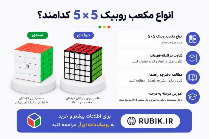 انواع مکعب روبیک 5*5 کدامند؟